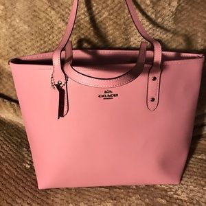 Coach city zip tote pink